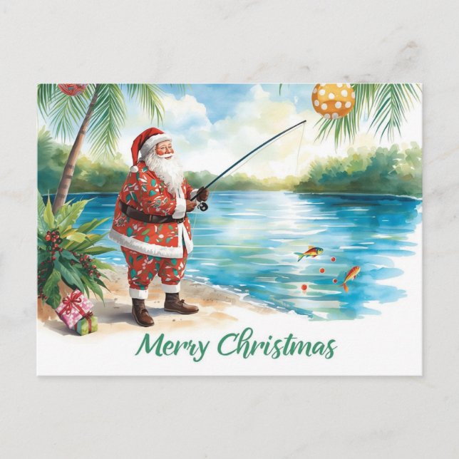 Pescando la Navidad con Santa Claus  (Anverso)