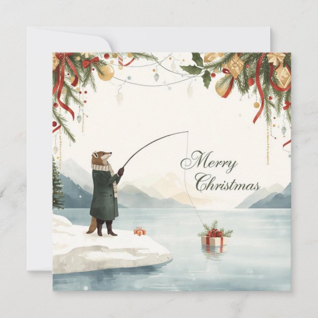Pescando Navidad con FOX  en invierno (Anverso)