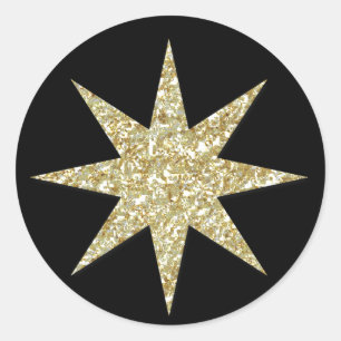 Pesebre cristiano del navidad - pegatina redondo