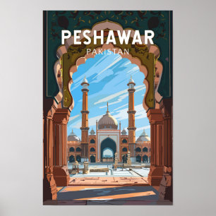 Peshawar Paquistán Viaje Arte Vintage