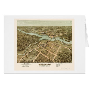 Peshtigo, mapa panorámico de los WI - 1871