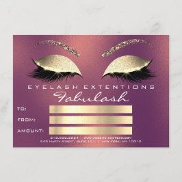 Pestañas de cobre dorado Extenst Maquillaje Certif