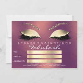 Pestañas de cobre dorado Extenst Maquillaje Certif