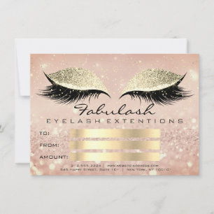 Pestañas de Confeti Dorado Lux Regalo de Certifica