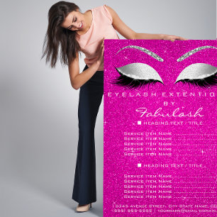 Pestañas Postizas Salón de Belleza Brillo Folleto 