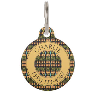PET LOVE Placa Redonda para Mascotas - Nocturno