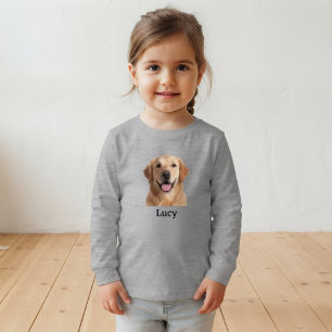 Pet Name and Face Kids Long Sleeve, Pet Sweatshirt