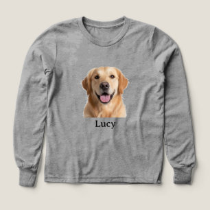 Pet Name and Face Kids Long Sleeve, Pet Sweatshirt