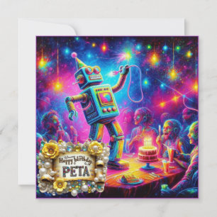 PETA ~ Tarjeta de cumpleaños ~ Robot ~