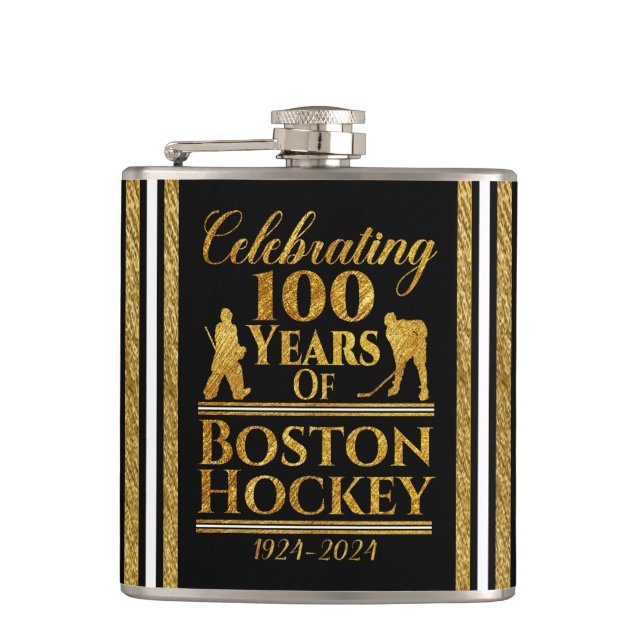 Petaca 100 Años De Hockey De Boston (Anverso)