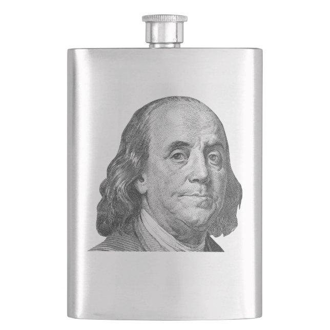 Petaca 100 dólares, Benjamin Franklin (Anverso)