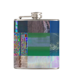 Petaca 1C9984DA Arte Glitch Distorsión Digital Vaporwave