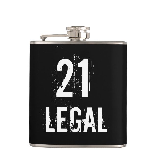 Petaca 21 y legal beber cumpleaños del Grunge (Anverso)