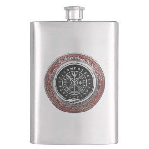 Petaca [400] Vegvisir - Viking Silver Magic Runic Compass