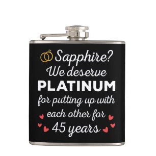 Petaca 45° Aniversario Boda I - Pareja Graciosa de Sapphi