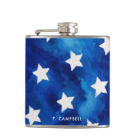 4 De Julio Estrellas Patrón de tinte azul