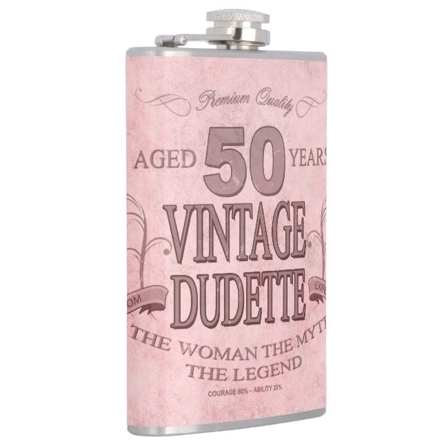 Petaca 50.º Humor Rosa Vieja Estilo Dudette Flask (Derecha)