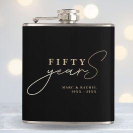 Petaca 50.º regalo de aniversario de Boda de oro