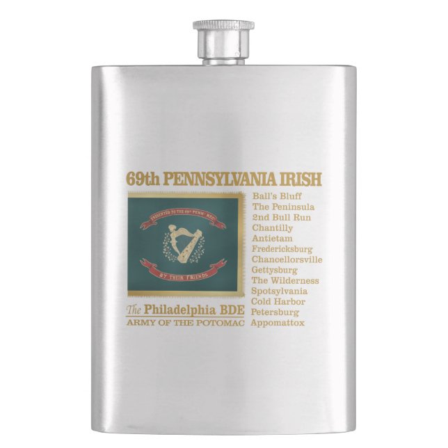 Petaca 69.ª Pennsylvania Irish (BH) (Anverso)