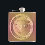 Petaca 7.º matraz de medallón del Boda de cobre<br><div class="desc">Cuando hemos alcanzado hitos clave en la vida, es justo marcarlos y observarlos, así que pensé que una manera guapa sería con un medallón de cobre con naturalmente, un emblema cardíaco en el centro. También estoy aquí para el personalizar o para ilustrar algo único para ti, sólo envíame un mensaje...</div>