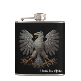 Petaca A Double Dose of Polkas Vinyl Wrapped Flask