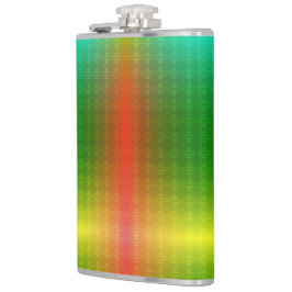 Petaca A metallic flask with a gradient green to yellow 
