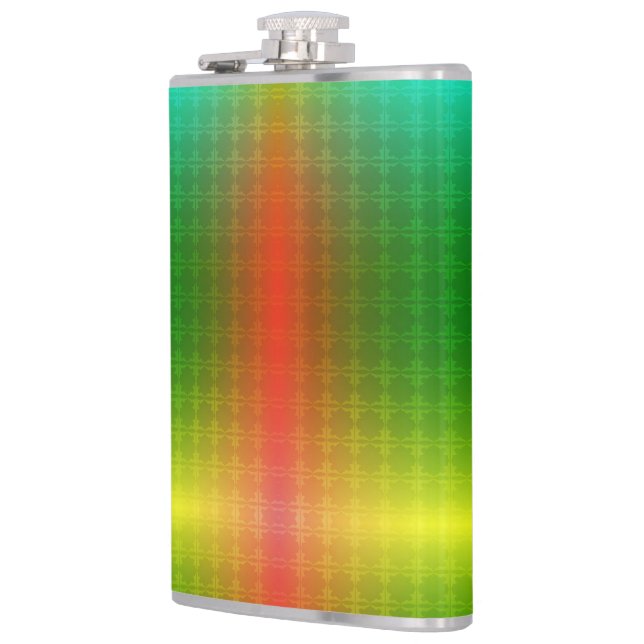 Petaca A metallic flask with a gradient green to yellow  (Izquierda)