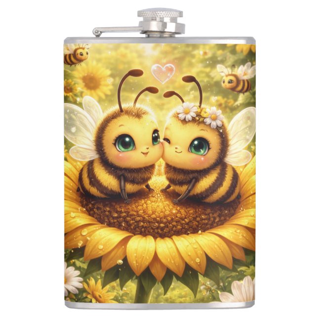 Petaca Abeja mía Girasol (Anverso)