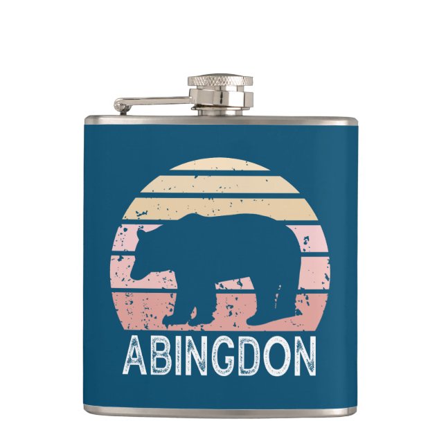 Petaca Abingdon Virginia Retro Bear (Anverso)