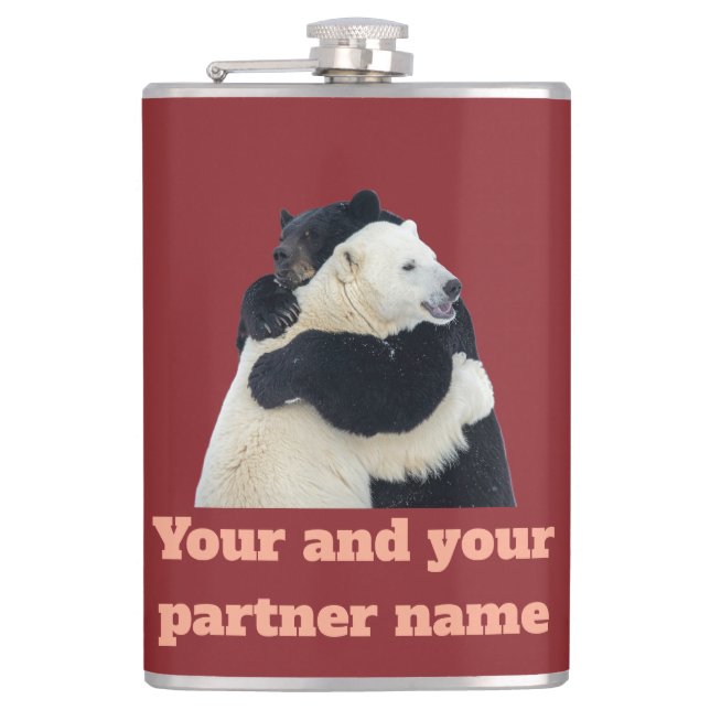 Petaca Abrazo de Oso Amor (Personalizable) (Anverso)