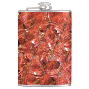 Petaca Abstract clear red with spots and crooked style