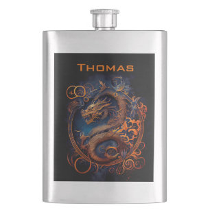 Petaca Abstract Dragon Flask