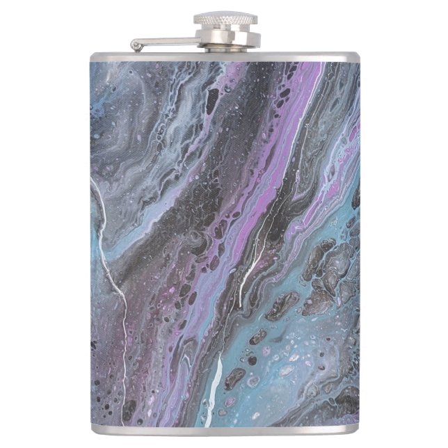 Petaca Abstract Purple & Teal Flow (Anverso)