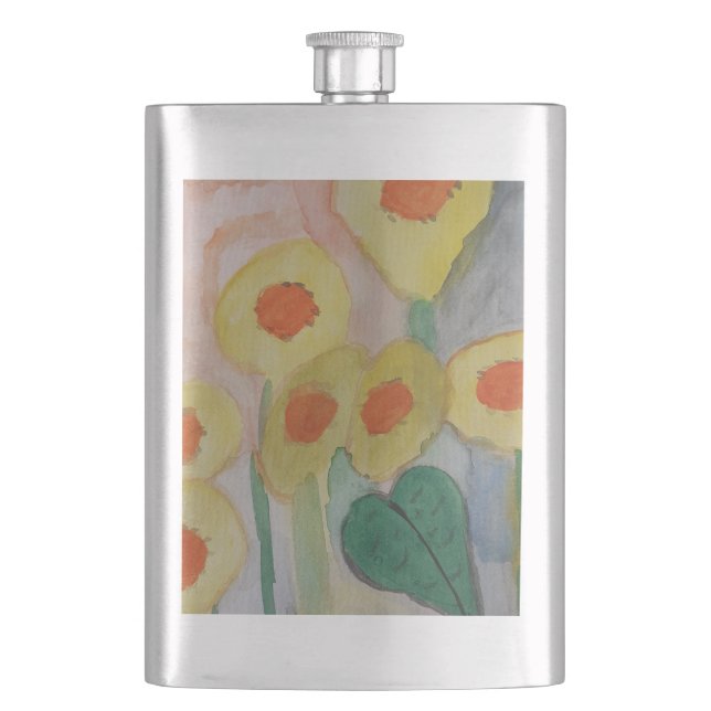 Petaca Abstract Sunflowers Classic Flask (Anverso)