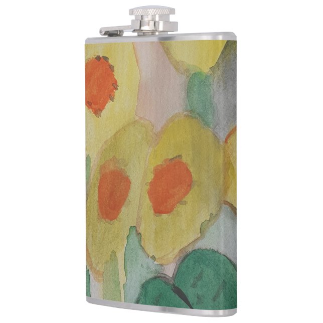Petaca Abstracto de Sunflowers Vinyl Wrapl Flask (Izquierda)