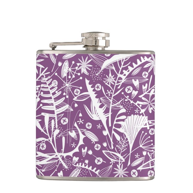 Petaca Abundance Berry Floral Flask (Anverso)