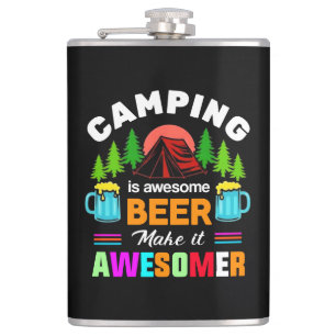 Petaca Acampar es cerveza impresionante Hazlo más impresi