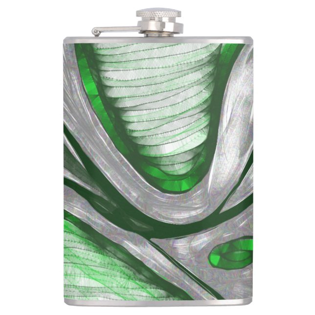 Petaca Acero verde (Anverso)