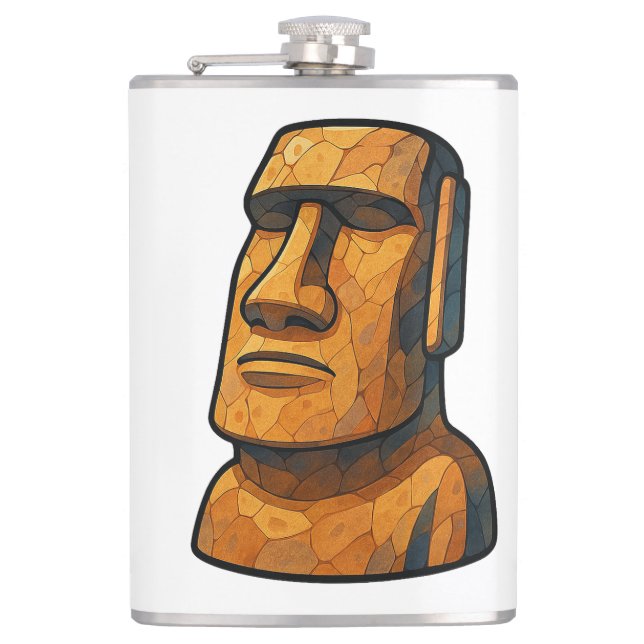 Petaca Actitud de la antigüedad de Stoic Moai (Anverso)