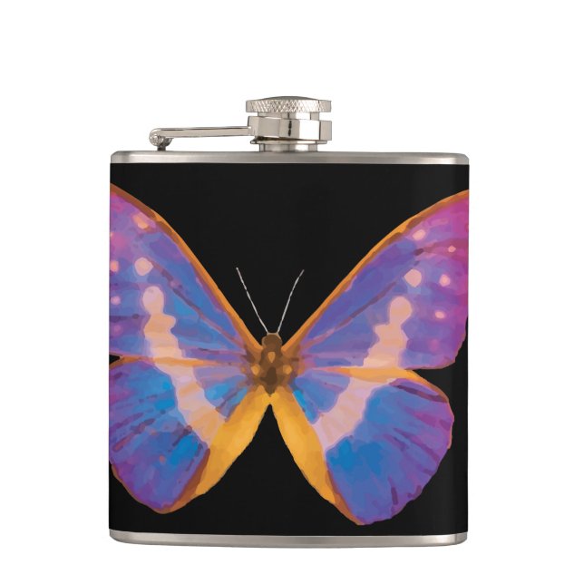 Petaca Acuarela de mariposa excótica (Anverso)