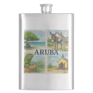 Petaca Acuarela multivista de Aruba