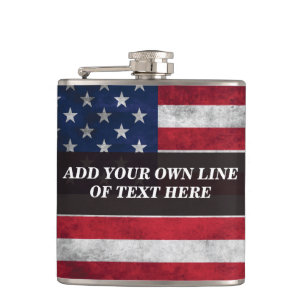 Petaca Add your text on American flag