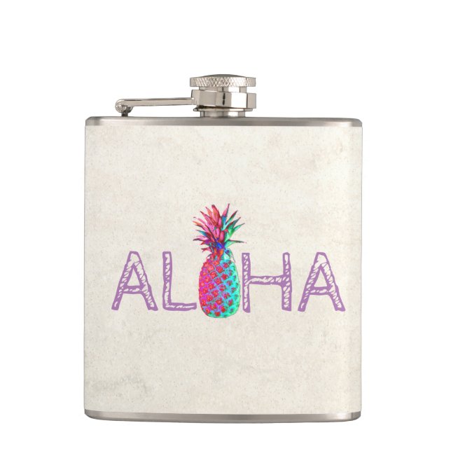 Petaca Adorable Aloha Hawaiian Pineapple (Anverso)