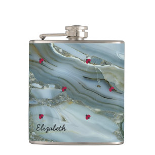 Petaca Adorable Cute, Ladybugs, Marble - Personalizado