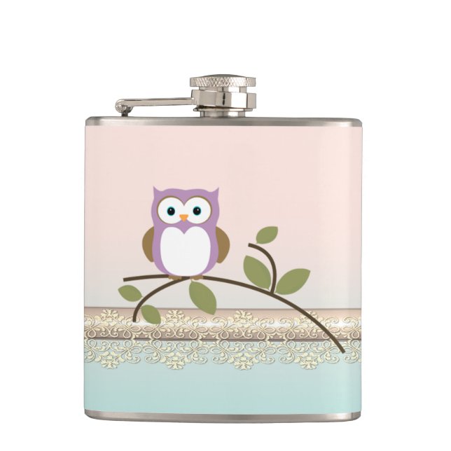 Petaca Adorable Girly Cute Owl (Anverso)