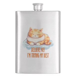 Petaca Adorable Naranja Tabby Cat- Estoy probando lo mejo