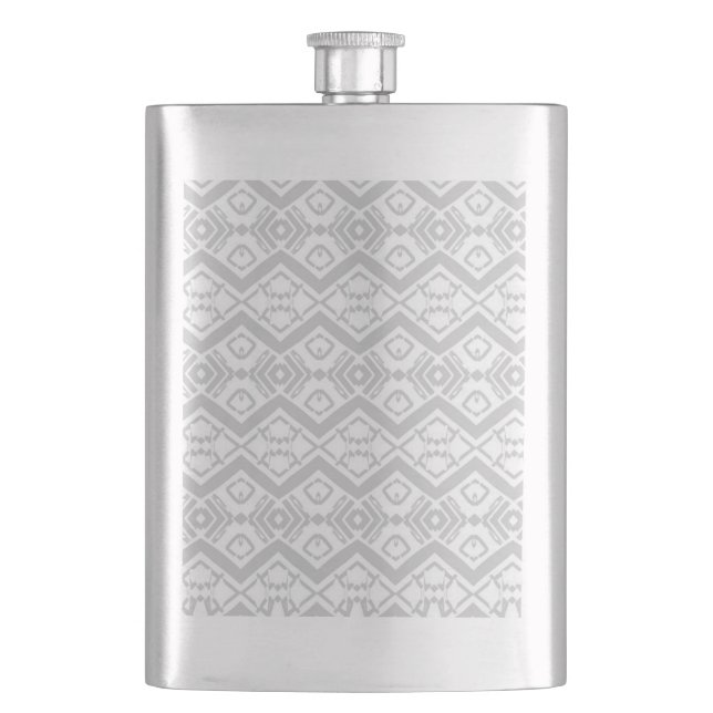 Petaca Adorable patrón de zigzag gris  (Anverso)