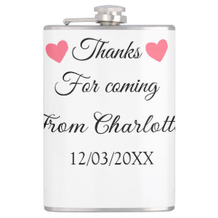 Petaca agradecimientos por el mensaje de texto de añadir