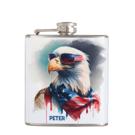 Petaca Águila Baldosa Patriótica 4 De Julio