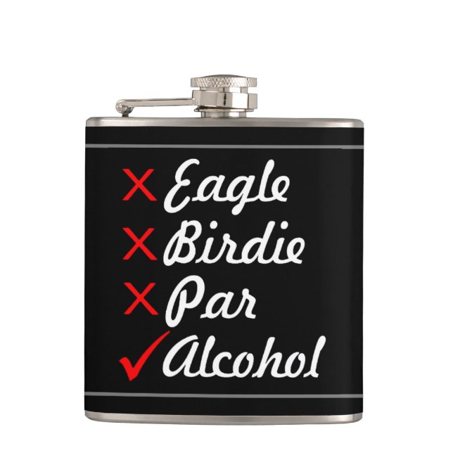 Petaca Águila Birdie Par Humor Alcohólico (Anverso)